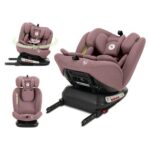 Scaun auto pentru copii Lorelli Capella, i-Size, Isofix, rotativ 360 grade, 0 luni-12 ani, 40-150 cm, Roz