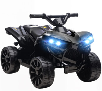 AIYAPLAY ATV Electric 6V pentru Copii, Vehicul cu 4 Roți cu Muzică și Faruri LED, pentru Vârste între 3-8 Ani, Roșu | Aosom Romania