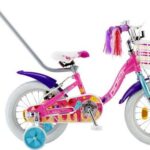 Bicicleta Copii Polar 2024 IceCream, roti 14inch, cadru otel, frana V-brake (Roz)