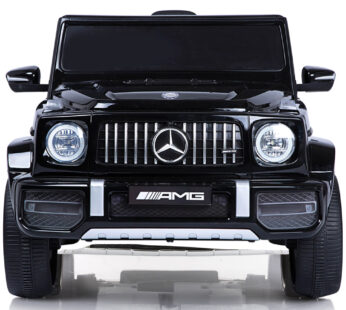 Masinuta electrica pentru copii Chipolino SUV Mercedes AMG G63 Black cu scaun din piele, roti EVA, deschidere usi, bord cu lumini si sunete, greutate admisa 30 kg