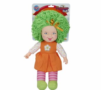 Papusa Rainbow Dolls, Dollz n More, cu par verde, 45 cm