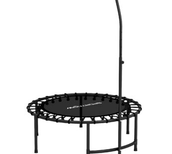 SPORTNOW Trambulină Rebounder, mâner reglabil în 5 trepte, trambulină pentru antrenament, Negru | Aosom Romania