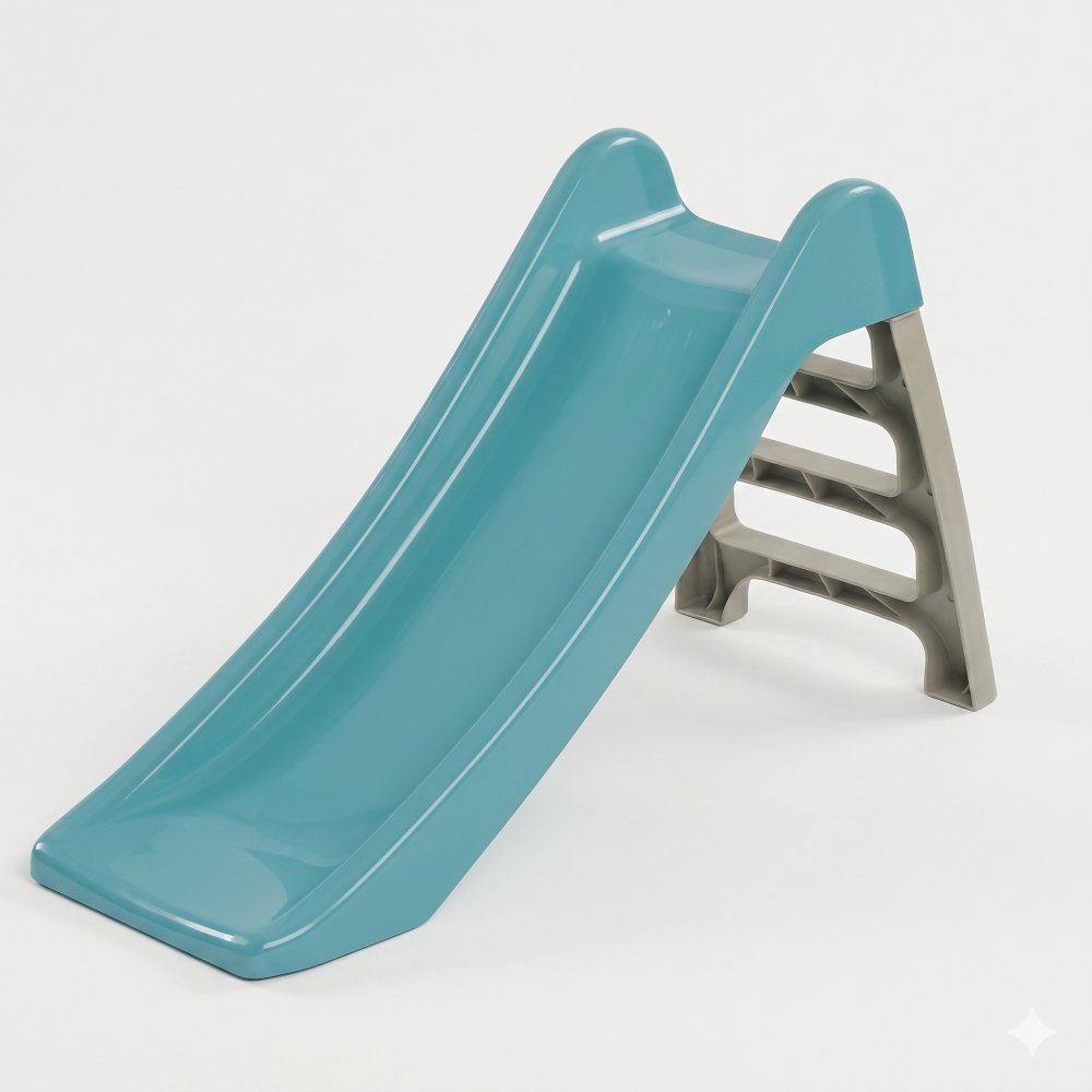 Tobogan pentru copii Dohany Little Albastru,panta alunecare 114 cm, utilizare interiorexterior, rezistent UV