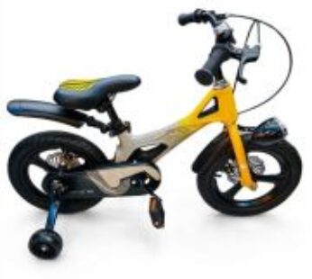 Bicicleta copii, cadru magneziu, nr. 16, galben