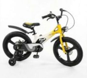 Bicicleta copii, cadru magneziu, nr. 18, galben