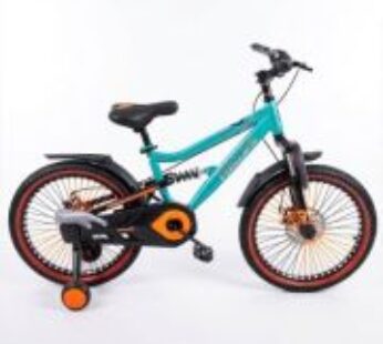 Bicicleta copii, suspensie dubla, nr. 20, turcoaz