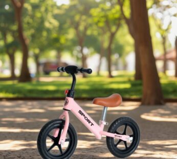Bicicleta de echilibru pentru copii Nichiduta pink, cadru rezistent din otel, sezut reglabil pe verticala, roti de 12 inch din spuma EVA