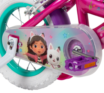 Bicicleta pentru copii 3-5 ani Huffy Gabbys Dollhouse 12 inch cu roti ajutatoare
