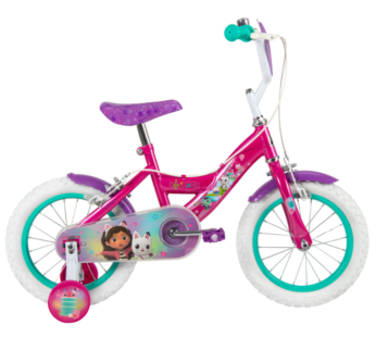 Bicicleta pentru copii 4-6 ani Huffy Gabbys Dollhouse 14 inch cu roti ajutatoare