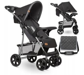 Carucior sport, Lionelo, Emma Plus, Cu tavita, 2 Suporturi pentru pahar, Geanta accesorii, Conform cu standardul european de securitate EN1888-1, Stone, Resigilat