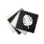 Covoras de joaca puzzle Momi Feli 120x120 cm black