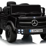 Masinuta electrica pentru copii Mercedes Unimog HM7588 6V4Ah Black, cu telecomanda 2.4G, roti EVA, 2 motoare 45W, bluetooth, port USB, slot Micro SD, MP3 si faruri LED, 90 x 53 x 50 cm