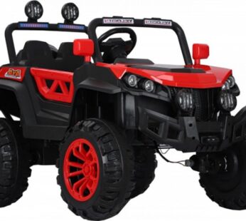 Masinuta electrica pentru copii Novokids M-Buggy UTV Rosu, faruri luminoase, roti din cauciuc Eva, telecomanda, maxim 30 kg , 12V, Mp3USB, 2 viteze, lungime 138 cm, model Offroad