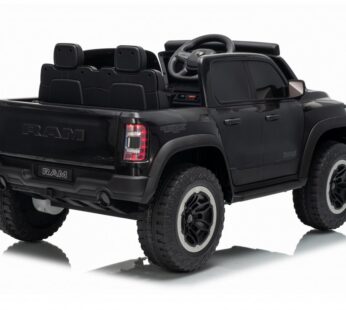 Masinuta electrica pentru copii cu licenta Ram 1500 Police 24V7Ah, telecomanda 2.4G cu 3 viteze, 2 motoare,faruri led si lumini girofar politie, muzica,117x63x60 cm