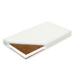 Saltea pentru patut, New Baby, Classy, 120x60x11 cm, Cu Aloe Vera, Compozitie Cocos-Spuma-Cocos, Hipoalergenica si antibacteriana, Cu husa detasabila, Alb