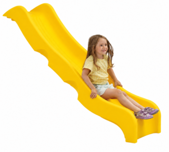 Tobogan pentru uz public Optima, galben, 240 x 50 x 44 cm, pentru platforma de 1.25 m inaltime, KBT