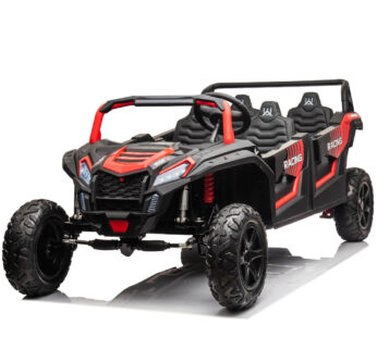 UTV electric pentru copii 4-8 ani, Kinderauto Racing, 4 locuri, 600W, 48V 14Ah, echipare premium, rosu